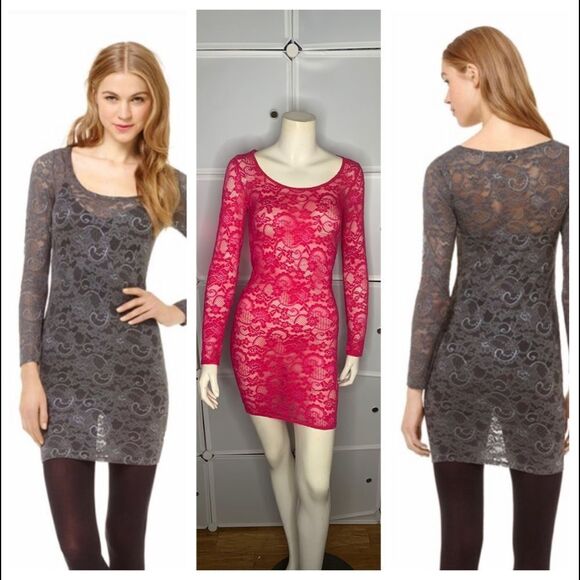 ARITZIA Talula Pink Long Sleeve Lace Mini Dress Size XS - Picture 1 of 11